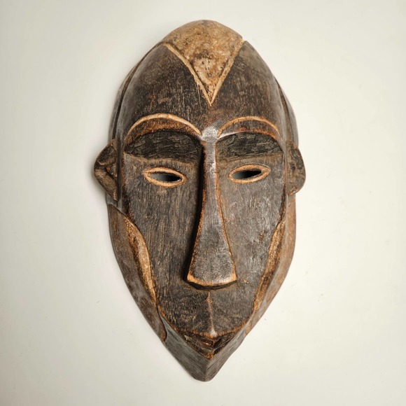 Makonde Hand-Carved Vintage Wooden African Mask Size 14
